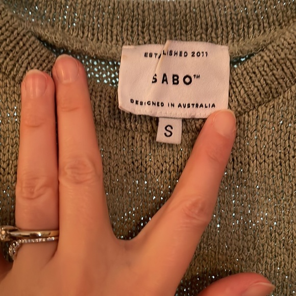 Saboskirt green sweater light knit dress size small - Picture 3 of 5